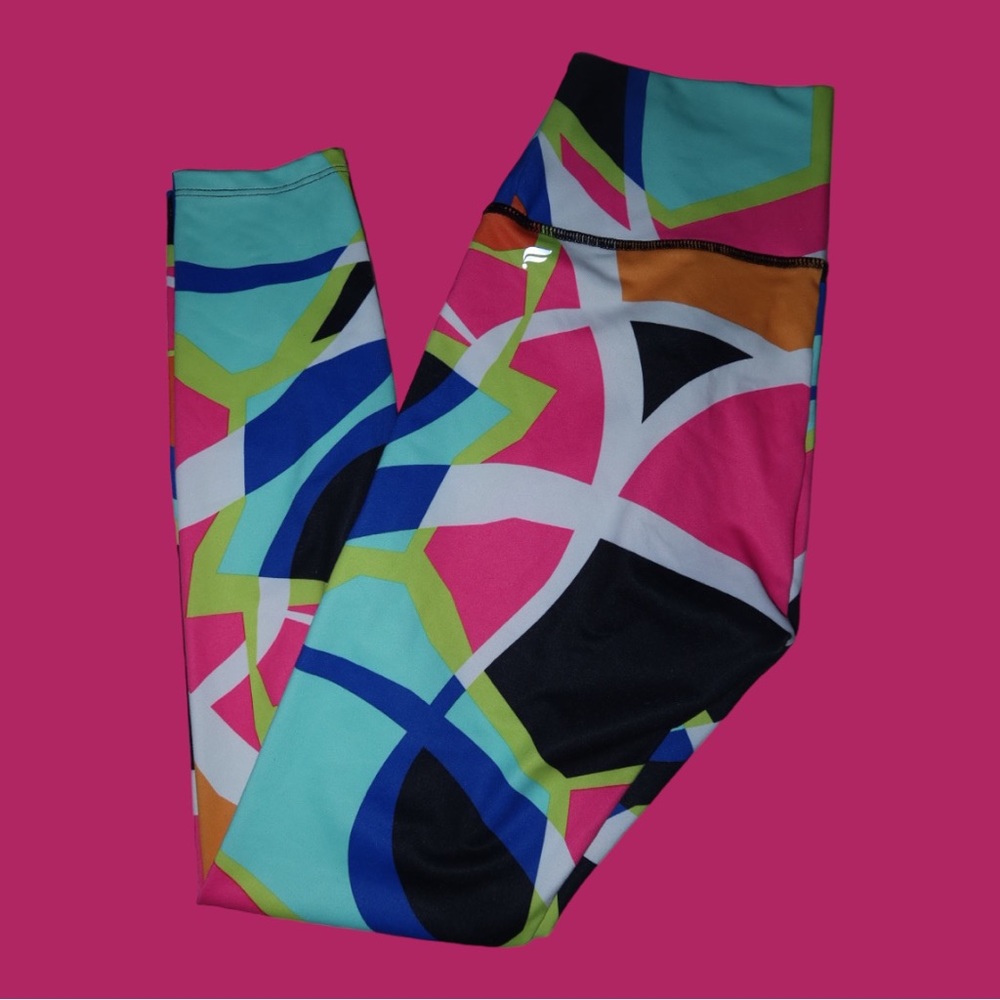 Yoga Funny Colored Print Wideband Waist Sports Leggings